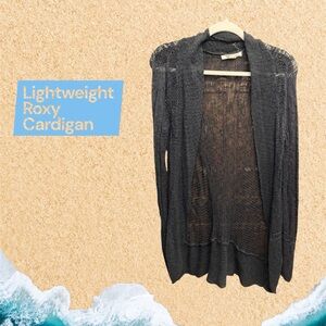 Lightweight Black Roxy Cardigan